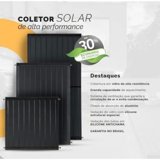 Coletor Solar De Cobre com 7 tubos G2 Maxime Komeco 200x100cm - Imagem principal - 49bc9cd1-5568-46af-baec-05252ce1848f