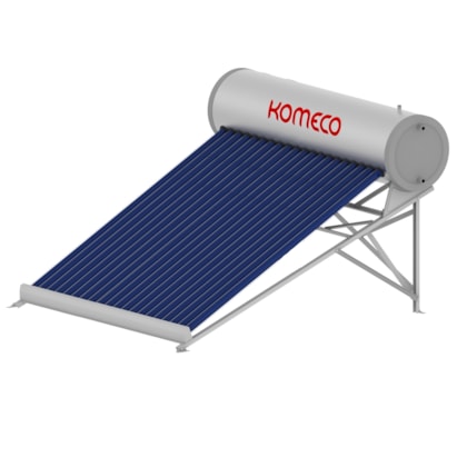 Coletor Solar Tubo A Vácuo Acoplado Com 20 Tubos Baixa Pressão A316 Komeco