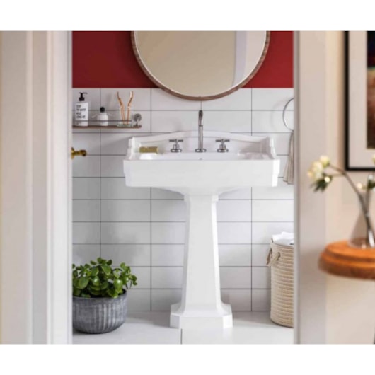 Coluna Para Lavatório Clássica Branco Celite 52cm - Imagem principal - 9b9ebd4a-afbe-4102-9955-7aff0afbeb8d