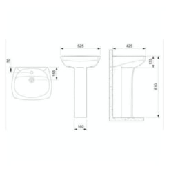 Coluna Para Lavatório Thema Cinza Platina Celite