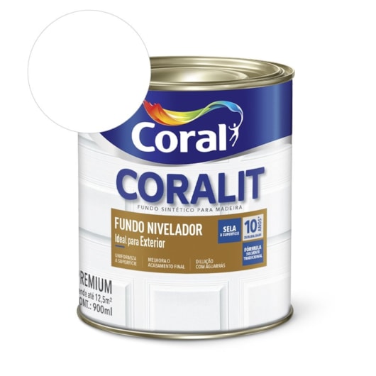 Complemento Esmalte Coralit Fundo Nivelador Fosco Branco 900ml Coral - Imagem principal - 70e63ab9-3c4a-4f7d-8691-91f2df425f54