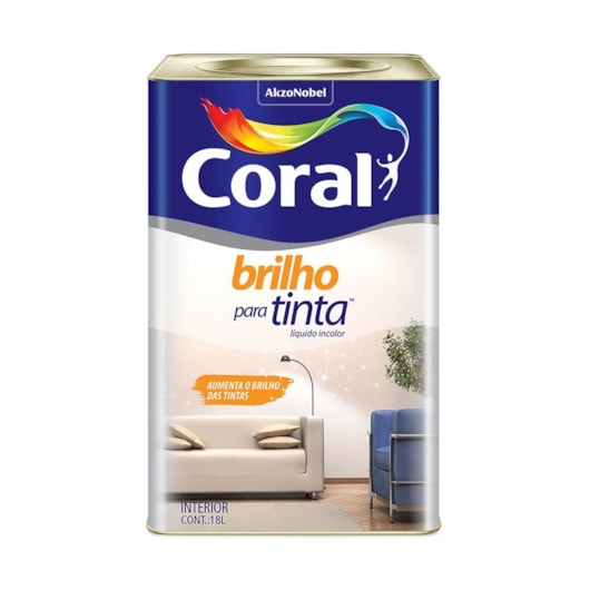 Complemento Parede Brilho Para Tinta Brilhante Transparente 18l Coral - Imagem principal - 5e78c869-4733-4974-8d97-6bb6e56e7859