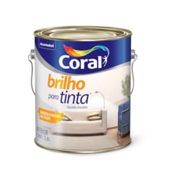 Complemento Parede Brilho Para Tinta Brilhante Transparente 3.6l Coral