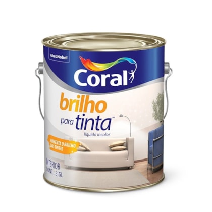 Complemento Parede Brilho Para Tinta Brilhante Transparente 3.6l Coral