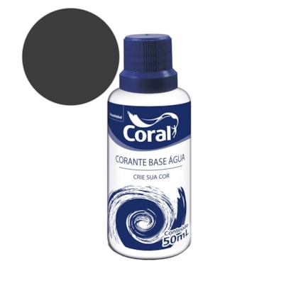 Complemento Parede Corante Preto 50ml Coral