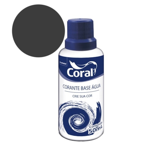 Complemento Parede Corante Preto 50ml Coral - Imagem principal - 88eeda49-33de-4f40-bcf1-890b43148d23