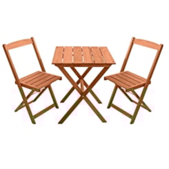 Conjunto De Mesa Quadrada Com 2 Cadeiras Orquídea Metalnew