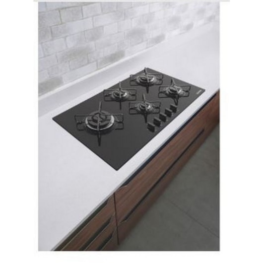 Cooktop A Gás 5 Bocas Side Plus 5gg Tri 90  94709/301 Bivolt Vidro Preto Tramontina - Imagem principal - d21f09be-eb31-45ff-aa5f-0c1788c1f8e0