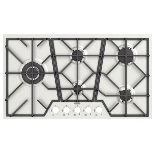 Cooktop a Gás Design Collection Penta Inox Full 5 GX 90 em Aço Inox e Trempes em Ferro Fundido Tramontina - Imagem principal - 8531629c-aa1c-4e69-9ff7-8fafd4f73c88