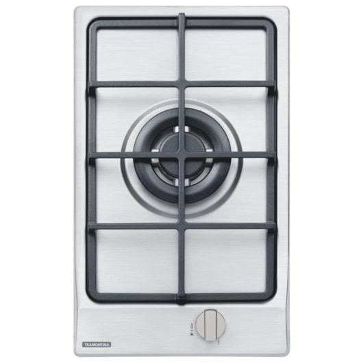 Cooktop a Gás Dominó em Aço Inox e Trempes em Ferro Fundido com Acendimento Superautomático 1 Queimador Tramontina - Imagem principal - ce9db489-fccc-4130-ae2e-787373a85c31