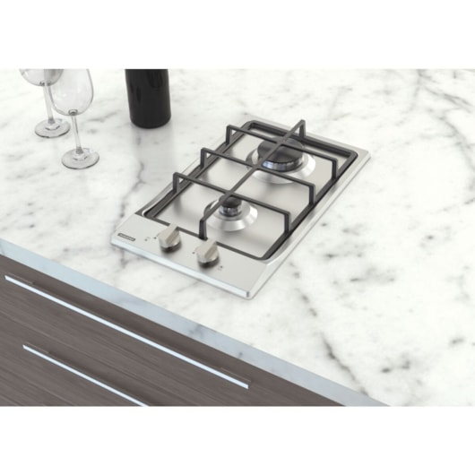 Cooktop a Gás Dominó em Aço Inox e Trempes em Ferro Fundido com Acendimento Superautomático 2 Queimadores Tramontina - Imagem principal - bfeea23d-d6dc-4bde-b84b-90aae5688153