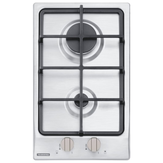 Cooktop a Gás Dominó em Aço Inox e Trempes em Ferro Fundido com Acendimento Superautomático 2 Queimadores Tramontina - Imagem principal - 9e03f374-694e-4270-9158-e4d7cc8da4f1