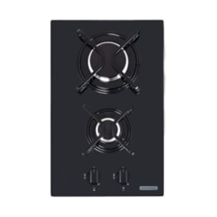 Cooktop a Gás Dominó em Vidro Temperado Preto com Trempes em Aço Carbono e Acendimento superautomático 2 Bocas Tramontina