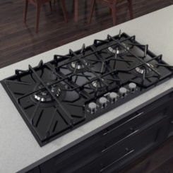 Cooktop A Gás Em Vidro Temperado Design Collection Penta Glass Full 5G B 90 Safe Tramontina