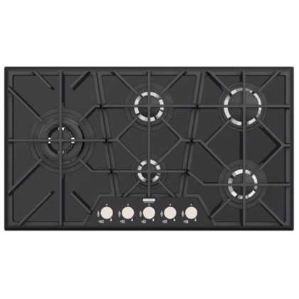 Cooktop A Gás Em Vidro Temperado Design Collection Penta Glass Full 5G B 90 Safe Tramontina