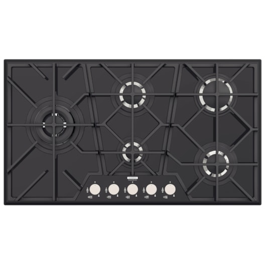 Cooktop A Gás Em Vidro Temperado Design Collection Penta Glass Full 5G B 90 Safe Tramontina - Imagem principal - 063777e5-ad59-444f-9398-a5855adfa60b