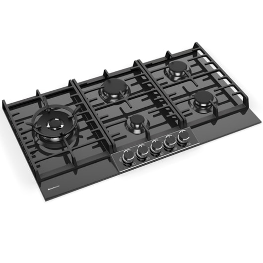 Cooktop A Gás Montreal Vidro Debacco 90Cm 5 Bocas - Imagem principal - d909d659-01a0-4e6e-be03-52da9d697327