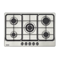 Cooktop A Gás Penta FF 5GX Tri 75 Aço Inox E Trempes Em Ferro Fundido Com Acendimento Superautomático Com 5 Queimadores Tramontina