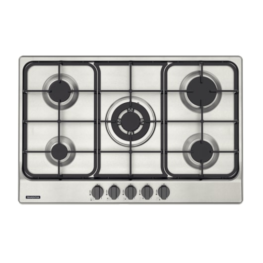 Cooktop A Gás Penta FF 5GX Tri 75 Aço Inox E Trempes Em Ferro Fundido Com Acendimento Superautomático Com 5 Queimadores Tramontina - Imagem principal - 01215b49-5359-4110-ae9c-94fb2b6e8c41