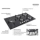 Cooktop a Gás Penta Glass Flat em Vidro Temperado e Trempes em Ferro Fundido com Acendimento Automático 5 Queimadores Tramontina Design Collection - 6bd75841-f9ef-4c13-9ba1-b7a61d0c24c6