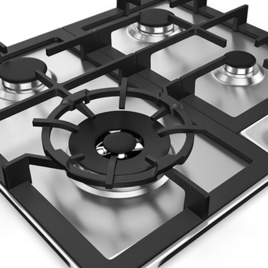 Cooktop A Gás Zurique Aço Inox Debacco 60Cm 4 Bocas - Imagem principal - 5ca5fd5d-68e4-4283-ae89-5cacc96897b6