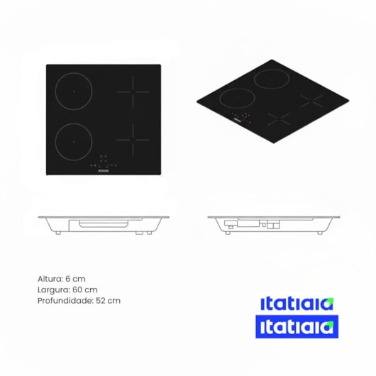 Cooktop De Indução Master 4Q Itatiaia 220V - Imagem principal - 7445945d-d05a-40d8-9cbd-ee4b6744ea37
