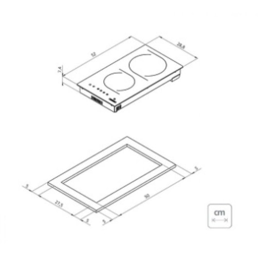 Cooktop Elétrico New Domino Vitro Touch 2ev30 Tramontina - Imagem principal - 50fa7f73-7be1-41f4-9669-cf7f11fefbfe