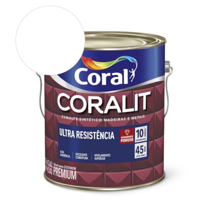 Coralit Ultra Resistência Alto Brilho Branco Neve Coral 3,6L