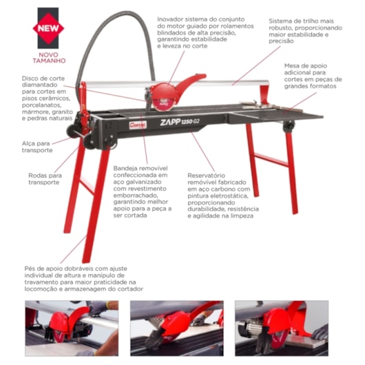 Cortador De Piso Elétrico Zapp 1550 G2 220v Cortag - Imagem principal - 9c11d31e-4c8a-49ac-a825-893f5e0d3e61