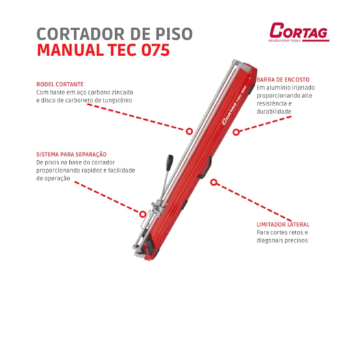 Cortador De Piso Profissional Tec 100 Cortag - Imagem principal - efa73689-c6f2-4b7a-b315-d61ce5f80c0c