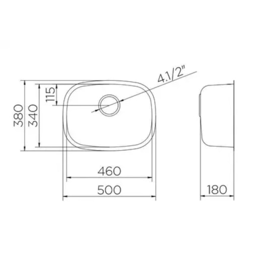 Cuba 304 Embutir Alto Brilho Docol 55x34x15cm - Imagem principal - 0cedeede-245b-4111-b458-c76dc40ad612