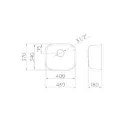 Cuba Cs0 40x34x18 0,6 304 Vsa 4,5 Embutir Polido Docol