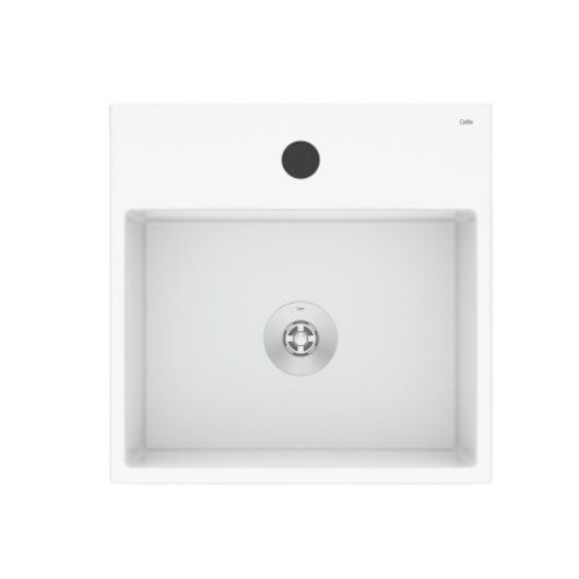 Cuba de Apoio Basic Branco Quadrada Celite 35cm - Imagem principal - 45d308b0-10de-462b-8c9b-b801e6193d4c