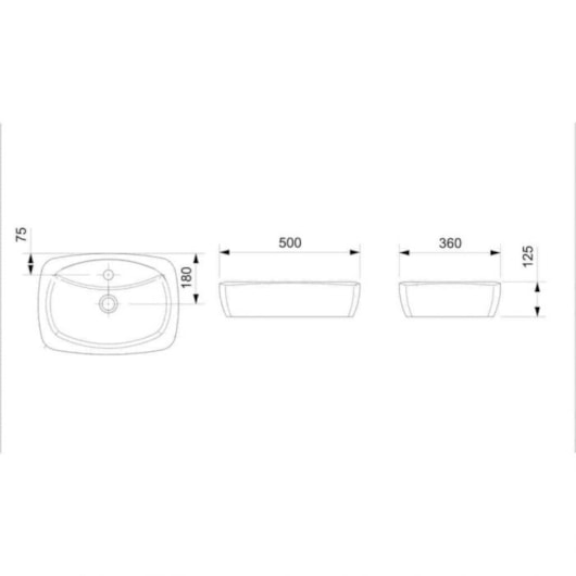 Cuba De Apoio Com Furo Central Sem Ladrão Thema Branco Incepa 50x36cm - Imagem principal - 7e19182a-0e3c-487b-80b8-20fabc6ea7e4