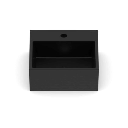 Cuba De Apoio Com Mesa Loft Q6 Mate Black Incepa 35x35cm