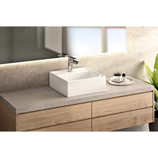 Cuba De Apoio Luxo Quadrada Com Mesa 41x41cm Branco Docol - Imagem principal - 499df475-94da-4f3f-b67d-44fb4a88b436