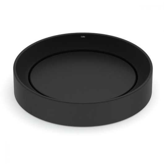 Cuba de Apoio Oval Design D5 Matte Black 45x40cm Celite - Imagem principal - 0883d408-00ae-4d76-9a64-b9df49d26c24