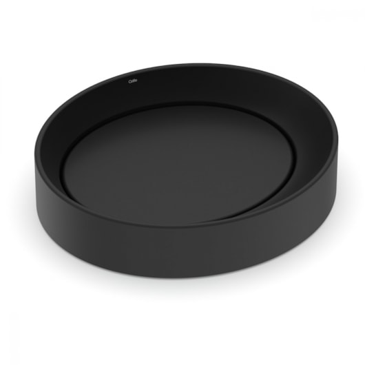 Cuba de Apoio Oval Design D5 Matte Black 45x40cm Celite - Imagem principal - b2a2c097-978c-4610-b0a8-5c253dd9941f