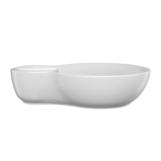 Cuba De Apoio Oval Oceano Branco Fosco Deca 60cm - Imagem principal - 7cc4183c-5a35-4c10-9180-597020a27aea