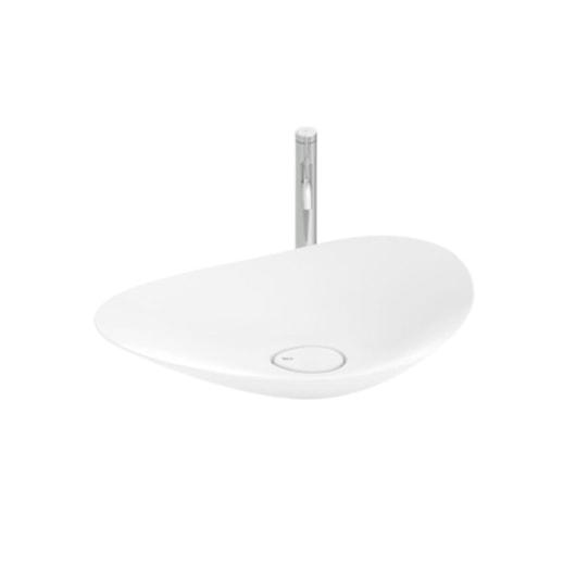Cuba de Apoio Oval Ohtake Blanco Matte Roca 62,5x38,5cm - Imagem principal - f712dec4-64cd-4d49-984f-c7017176bff4