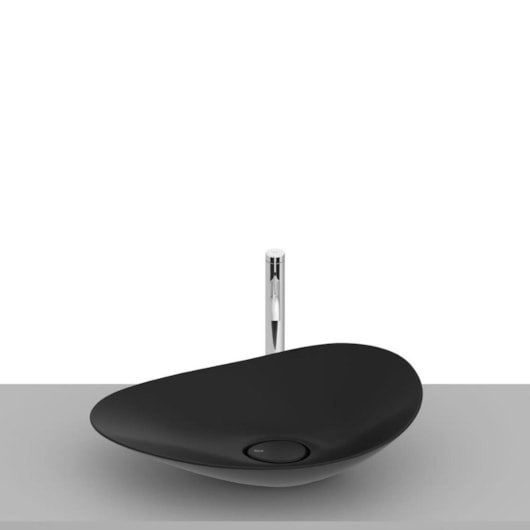 Cuba de Apoio Oval Ohtake Matte Black Roca 62,5x38,5cm - Imagem principal - abfe0874-284f-425d-a69e-c22253ed373a