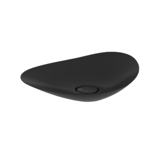 Cuba de Apoio Oval Ohtake Matte Black Roca 62,5x38,5cm - Imagem principal - e3ad1cf3-9c4c-4eab-8010-4358461e3a8d