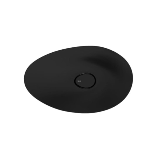 Cuba de Apoio Oval Ohtake Matte Black Roca 62,5x38,5cm - Imagem principal - 2120b62f-8b44-466e-b171-e1e0926917f2