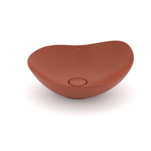 Cuba de Apoio Oval Ohtake Terracota Roca 47x40,5cm - Imagem principal - 54c36025-fd56-4e5e-9bf0-d3338084b714