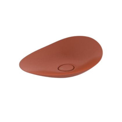 Cuba de Apoio Oval Ohtake Terracota Roca 62,5x38,5cm