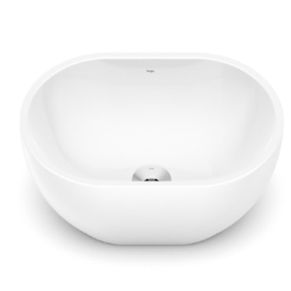 Cuba De Apoio Oval R29 Loft Branco Incepa  45x29 cm