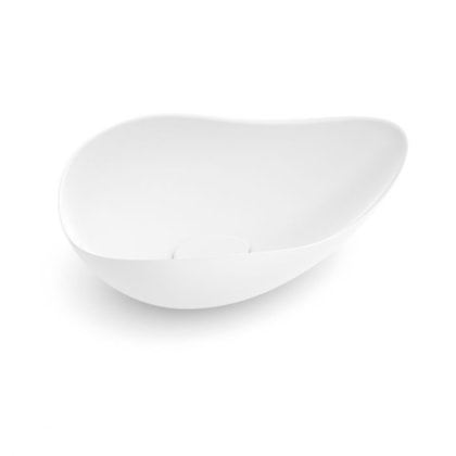 Cuba De Apoio Oval Ruy Ohtake 54X37,5Cm Branco Matte Roca