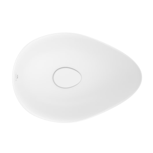 Cuba De Apoio Oval Ruy Ohtake 54X37,5Cm Branco Matte Roca - Imagem principal - 12891d7a-cfea-4c9a-81b6-45561f05c999