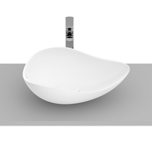 Cuba De Apoio Oval Ruy Ohtake 54X37,5Cm Branco Matte Roca - Imagem principal - 58effc34-18b7-4864-99dd-4c1fe523cec2
