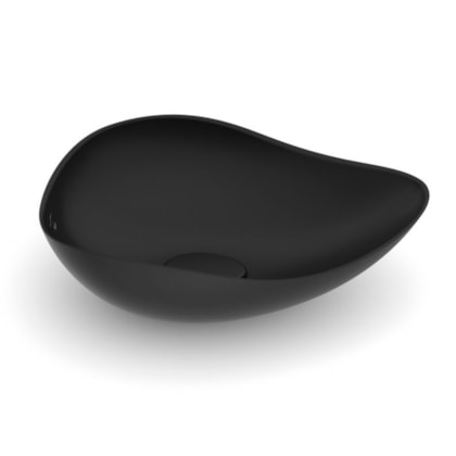 Cuba De Apoio Oval Ruy Ohtake Matte Black 54x37,5cm Roca